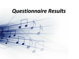 Questionnaire ResultsQuestionnaire Results
 