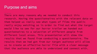 Questionnaire results presentation