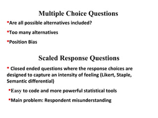 Fixed Choice Questionnaire Question Questionnaires | PPT
