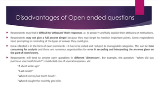 How to design Questionnaires .steps advantages disadvantages | PPTX