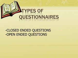 Questionnaires and surveys | PPTX