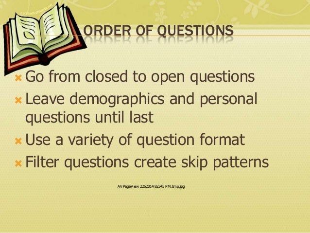Questionnaires And Surveys - pretesting