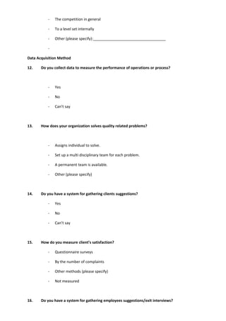 Practical Problem Solving Questionnaire Questionnaire survey | DOC