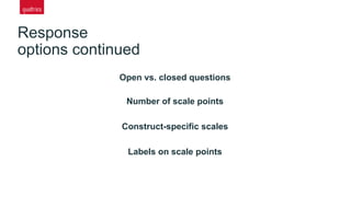 Open Scale Questions Survey Methodology and Questionnaire Design Theory Part II | PPTX