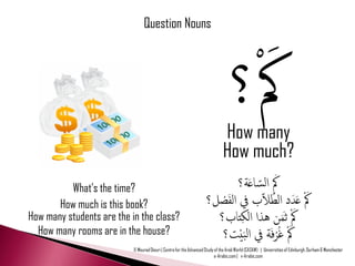 Question Tools In Arabic Arabic Grammar: Question Nouns | PDF