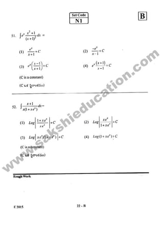AP EAMCET 2015 Engineering Question Paper