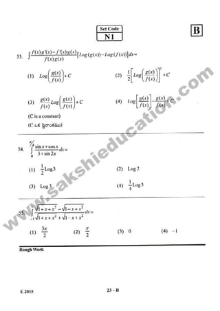 AP EAMCET 2015 Engineering Question Paper