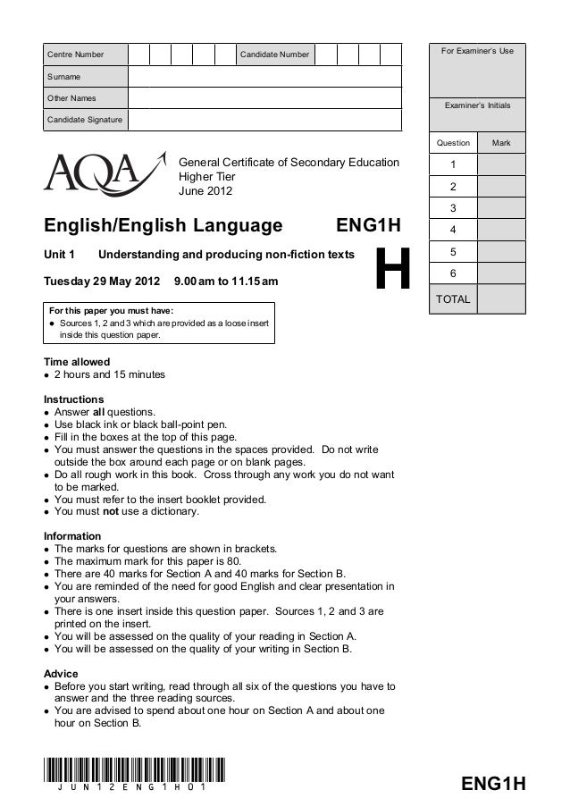 Question Paper June 12