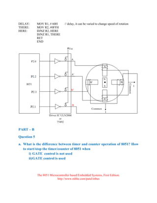 Question paper with solution the 8051 microcontroller based embedded ...