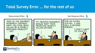 Total Survey Error … for the rest of us
Measurement Effect Non-Response Effect
 