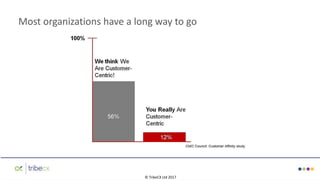 Most organizations have a long way to go
© TribeCX Ltd 2017
 