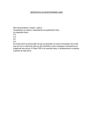 Questionário vark | PDF