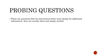 Types of questions for interview | PPTX