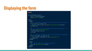 Questions: A Form Library for Python with SurveyJS Frontend | PDF