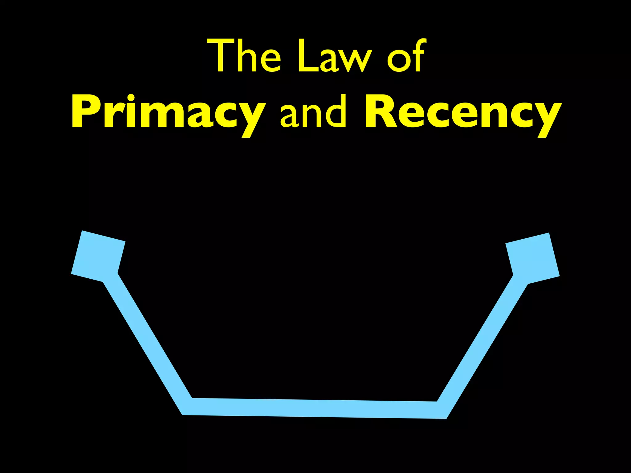 The Law of 
Primacy and Recency 
 
