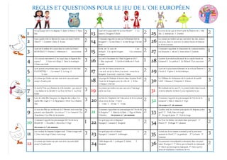 Questions and answers game oca european