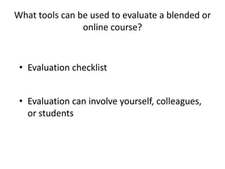 10 Questions for Blended Course Design | PPTX