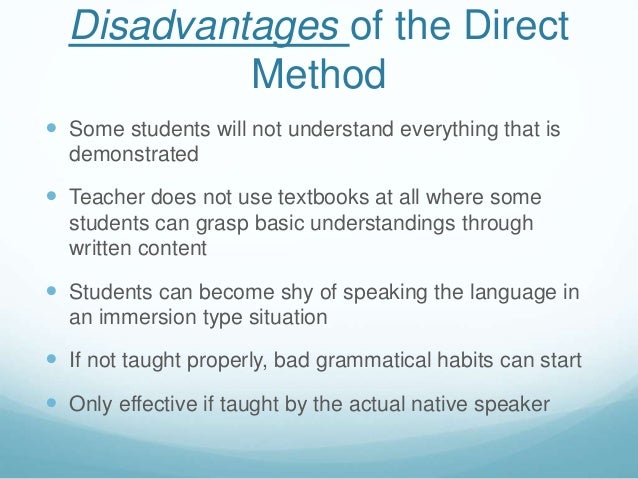 Disadvantages Program Direct