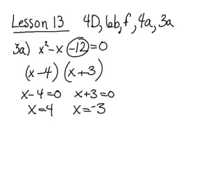 Questions from lesson 13