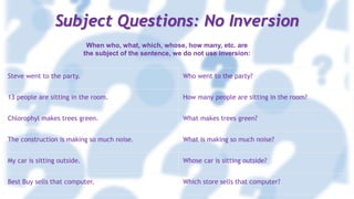 Questions grammar 2 | PPTX