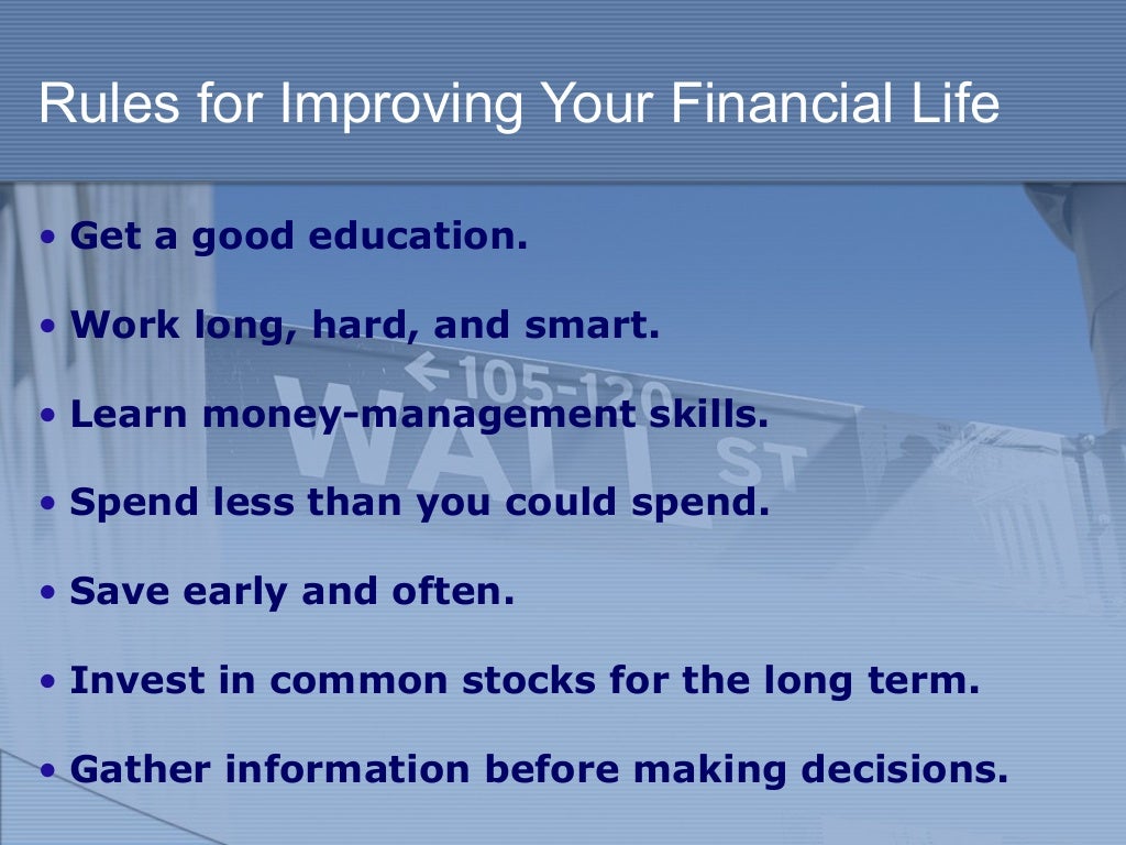 Rules for Improving Your Financial