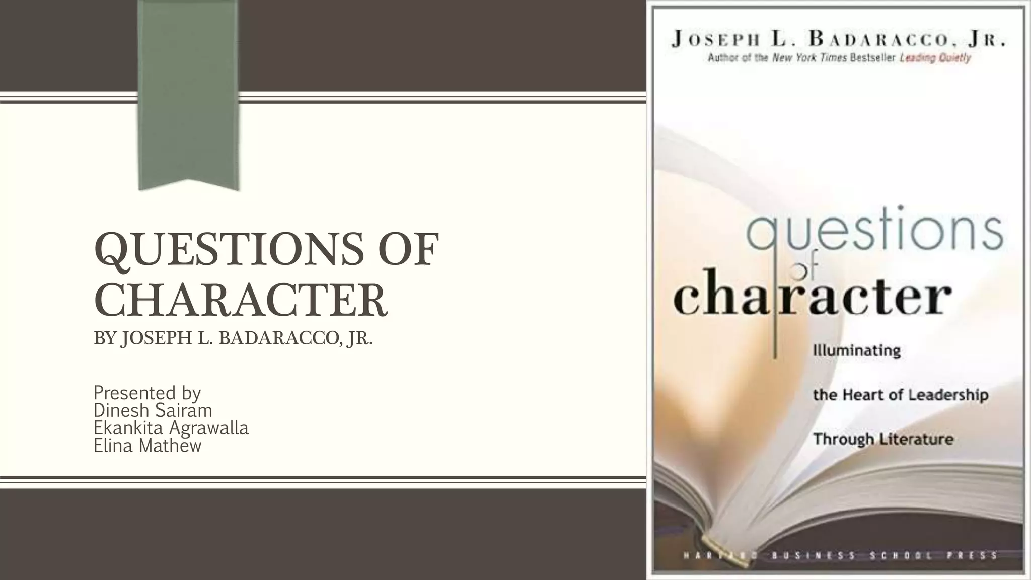Questions of character | PPTX