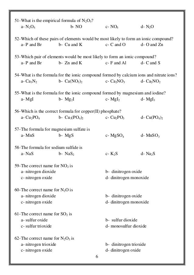 questions on chapter 1 which of the following are likely to form an ionic bond