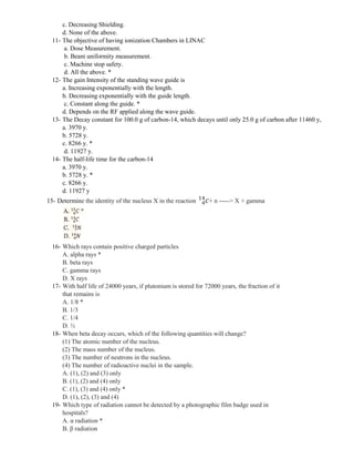 Questions part 2 medical equipment PDF