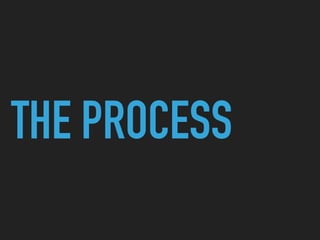 THE PROCESS
 