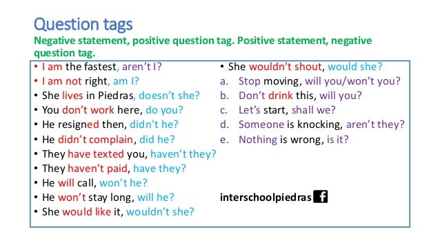 Question tags