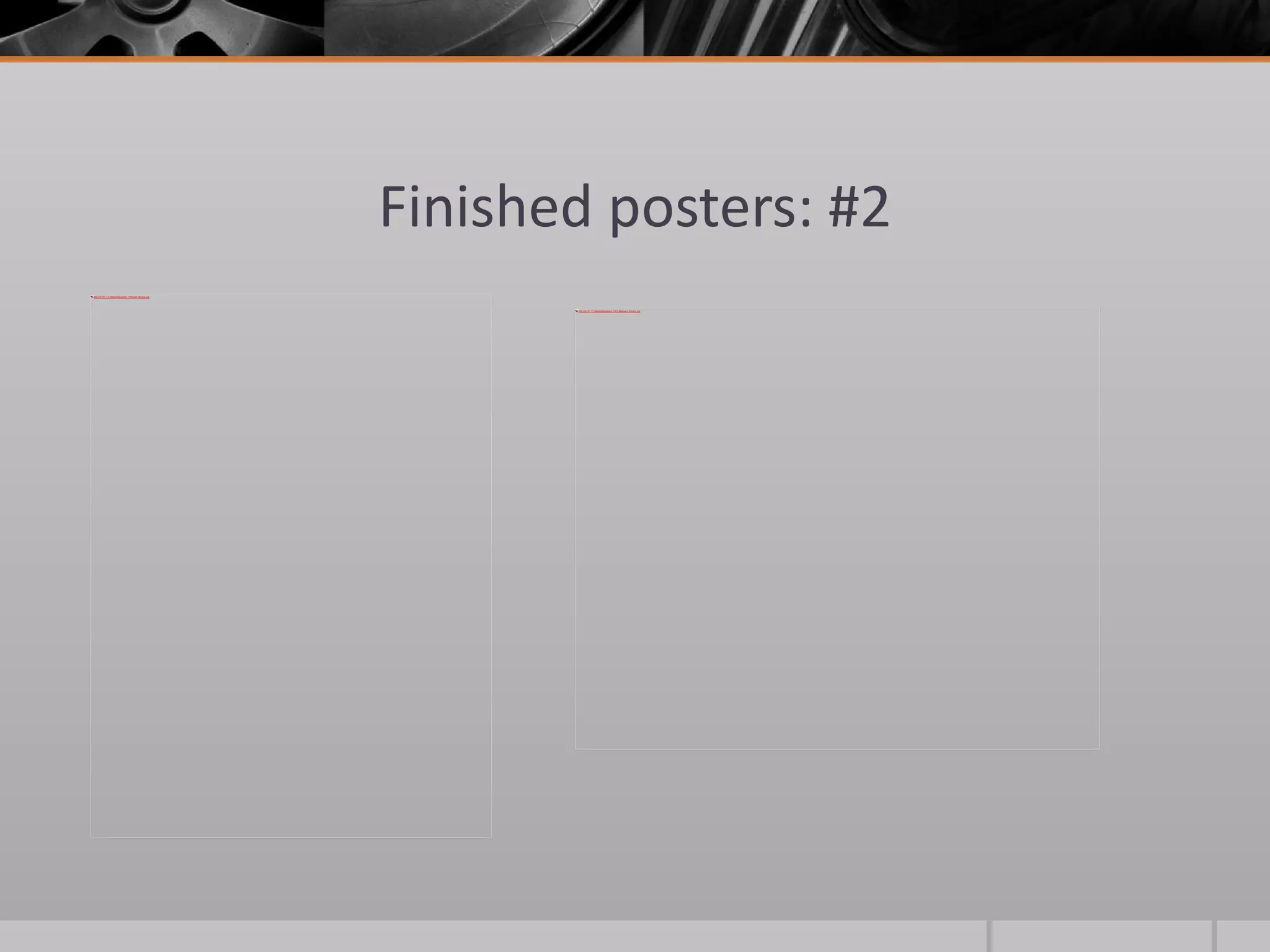 Finished posters: #2 