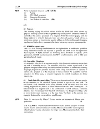 microprocessor Questions with solution | PDF