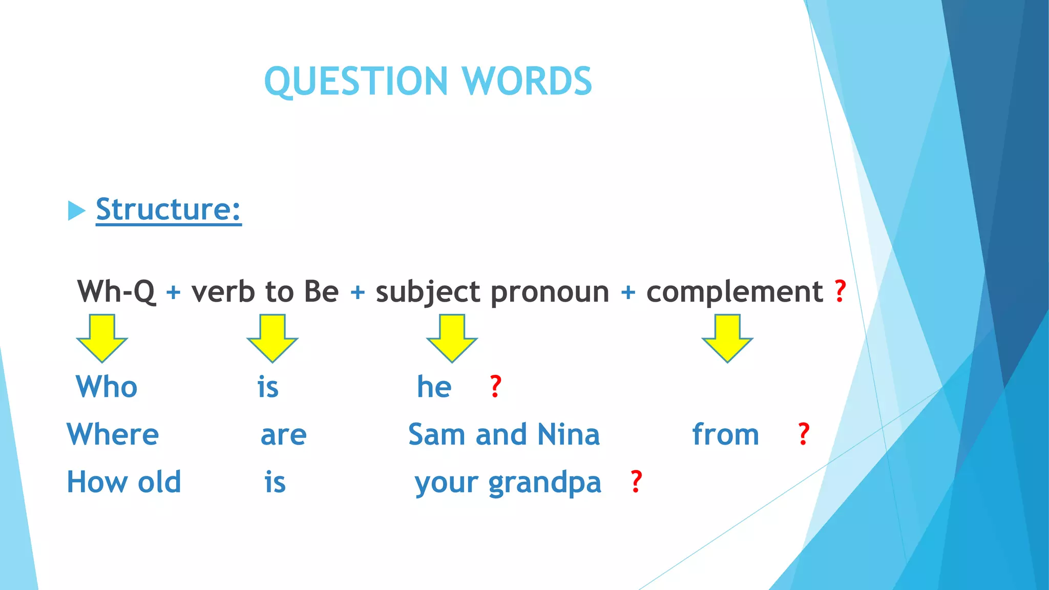 Question words | PPTX