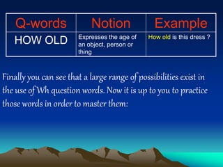 QUESTION WORDS.ppt