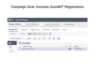 Campaign Goal: Increase QuestMT Registrations
 