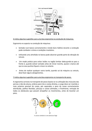 Questões de ergonomia