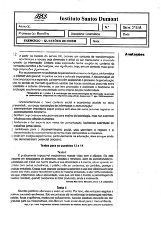 Questoes do enem de portugues