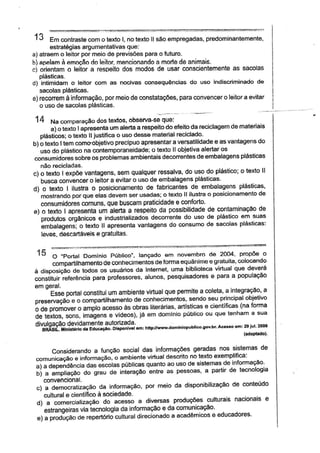 Questoes do enem de portugues