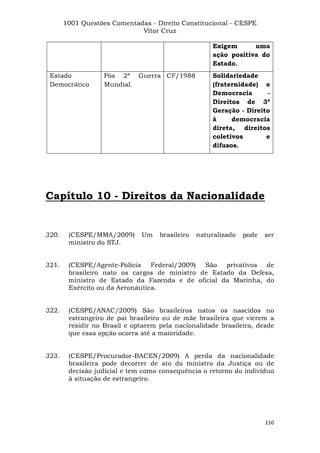 Questoes resolvidas cespe constitucional