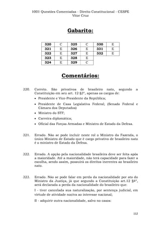 Questoes resolvidas cespe constitucional