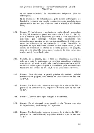 Questoes resolvidas cespe constitucional