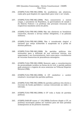 Questoes resolvidas cespe constitucional