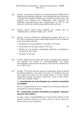 Questoes resolvidas cespe constitucional