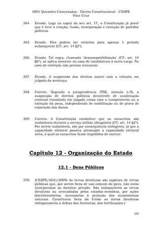Questoes resolvidas cespe constitucional