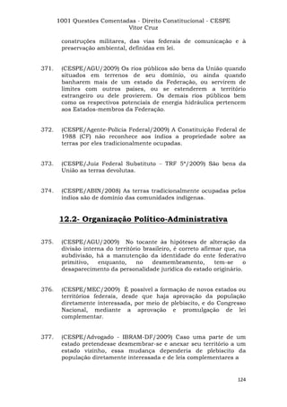 Questoes resolvidas cespe constitucional