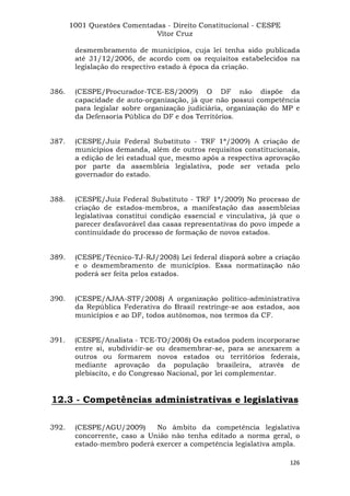 Questoes resolvidas cespe constitucional