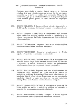 Questoes resolvidas cespe constitucional