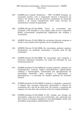 Questoes resolvidas cespe constitucional