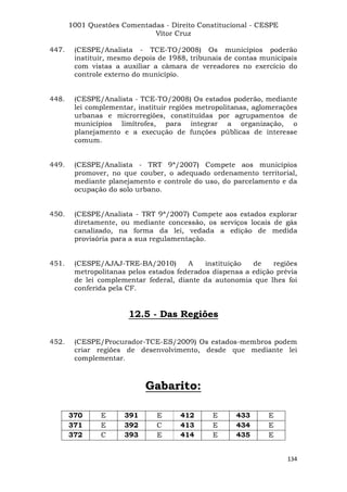 Questoes resolvidas cespe constitucional
