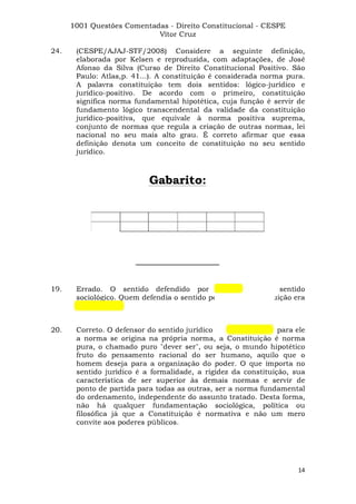 Questoes resolvidas cespe constitucional